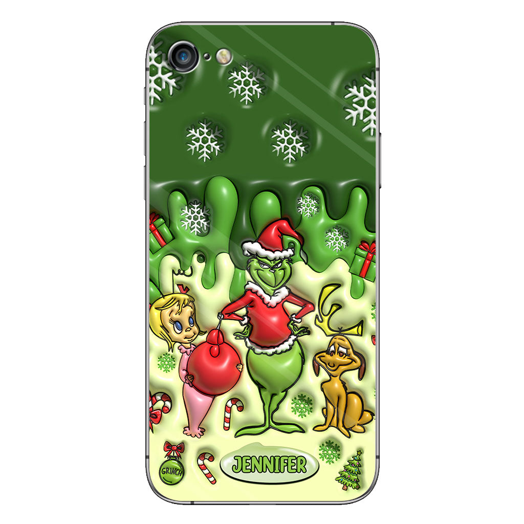 Merry Grinchmas - Personalized Stole Christmas Phone Case