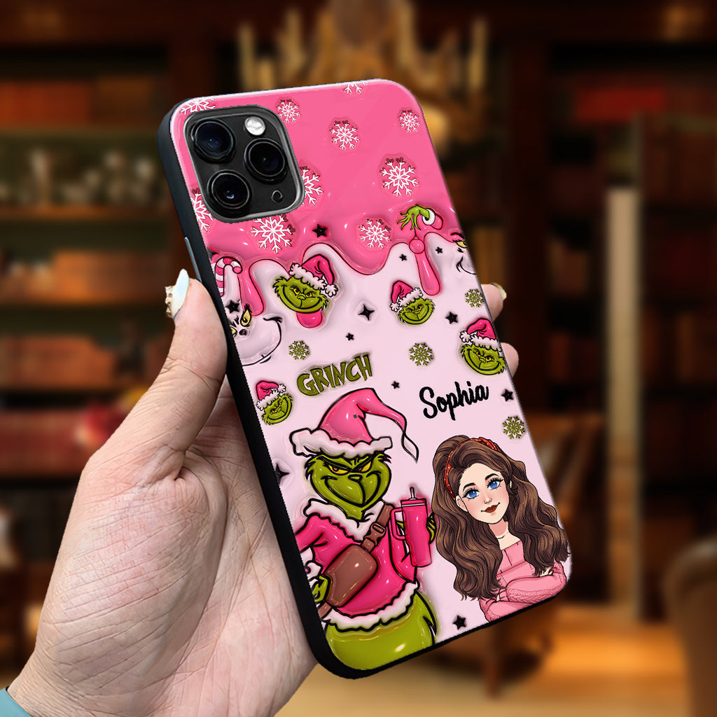 Coque de téléphone personnalisée « Étole de Noël » à l'époque du Grinch