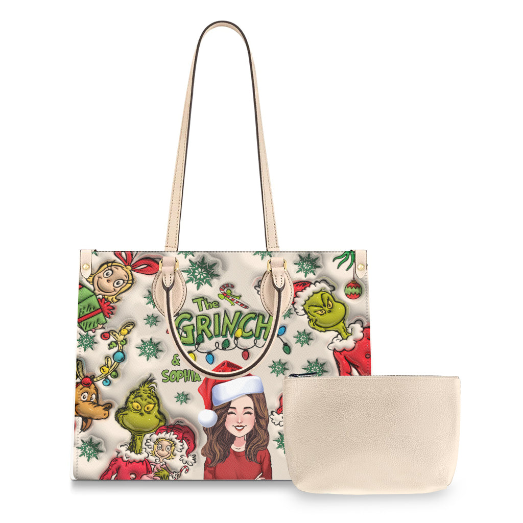 Sac à main en cuir personnalisé avec n'importe quel nom