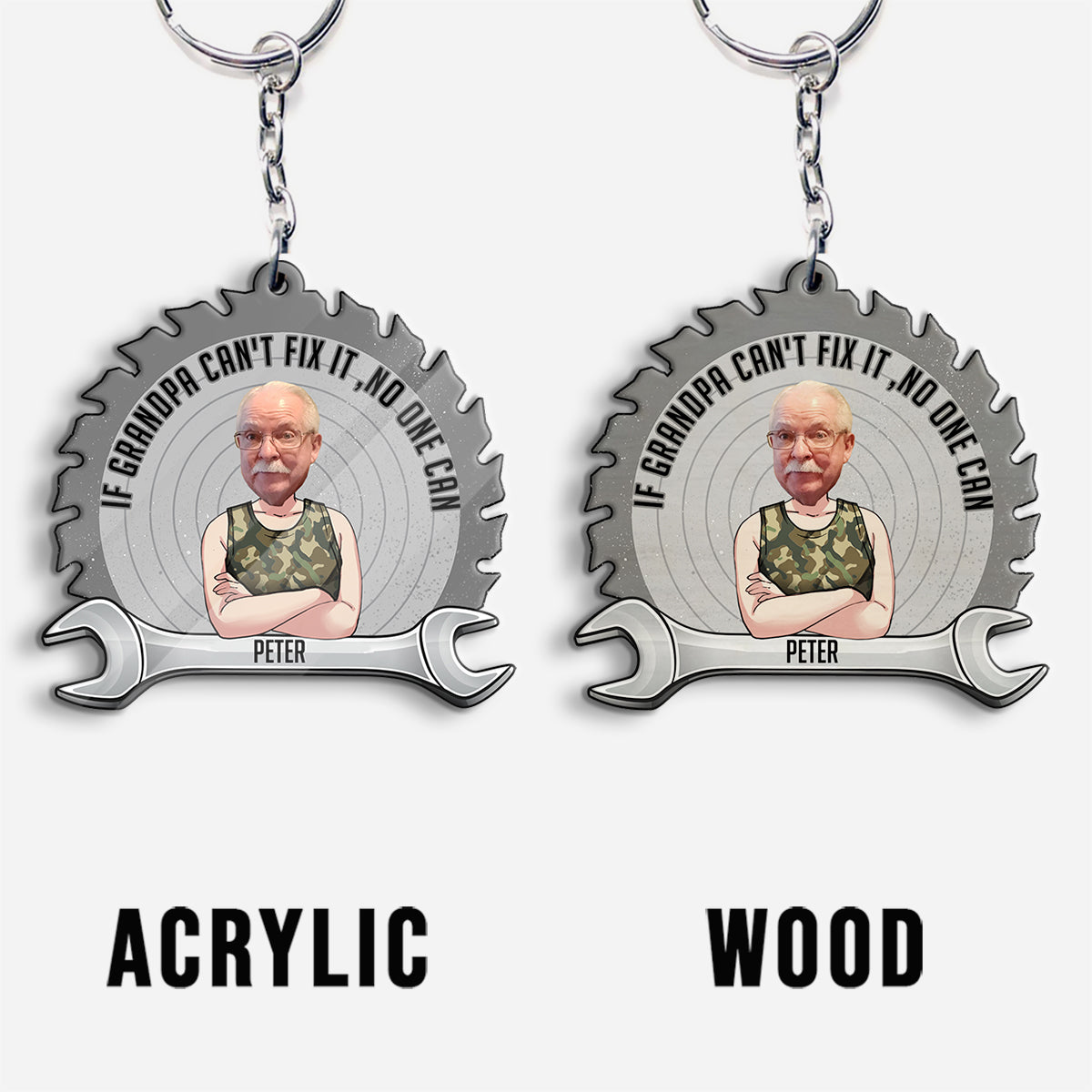 Si papa ne peut pas réparer - Cadeau pour papa, grand-père - Porte-clés personnalisé