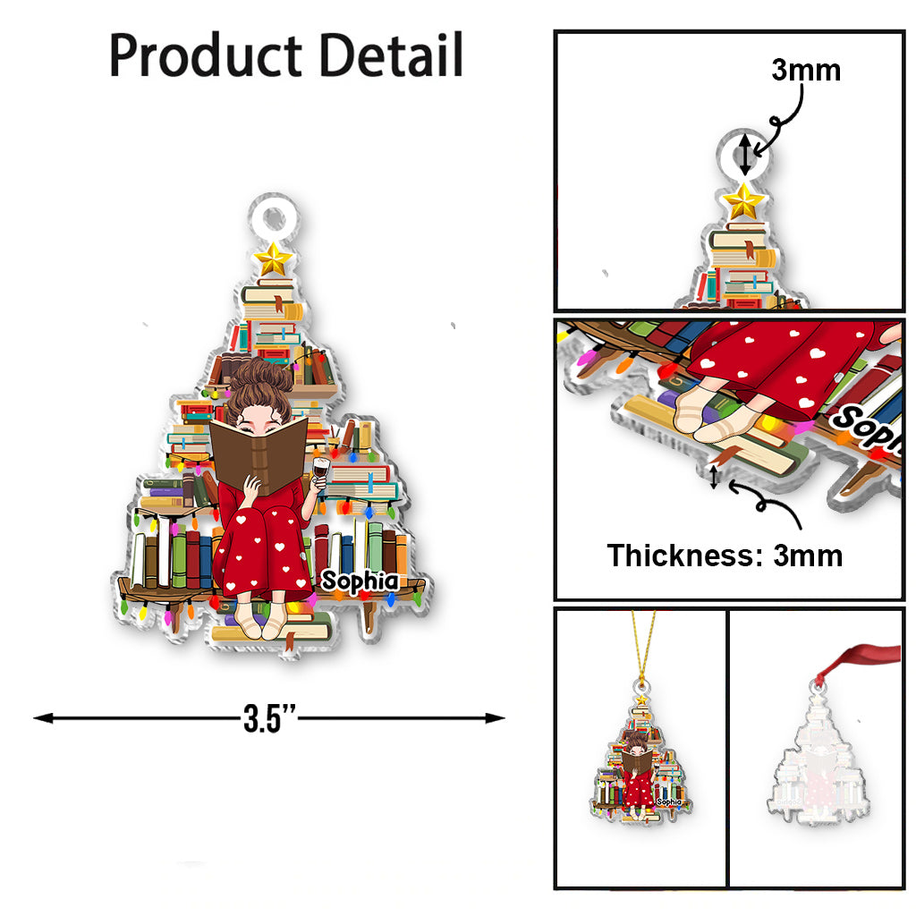 Just A Girl Who Loves Books - Personalized Book Transparent Ornament