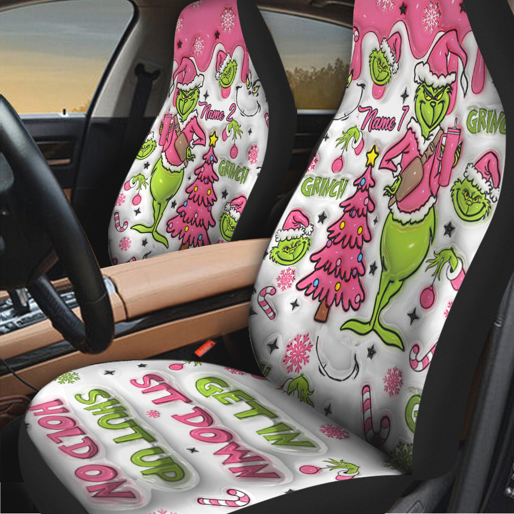 Merry Grinchmas - Personalized Stole Christmas Seat Covers