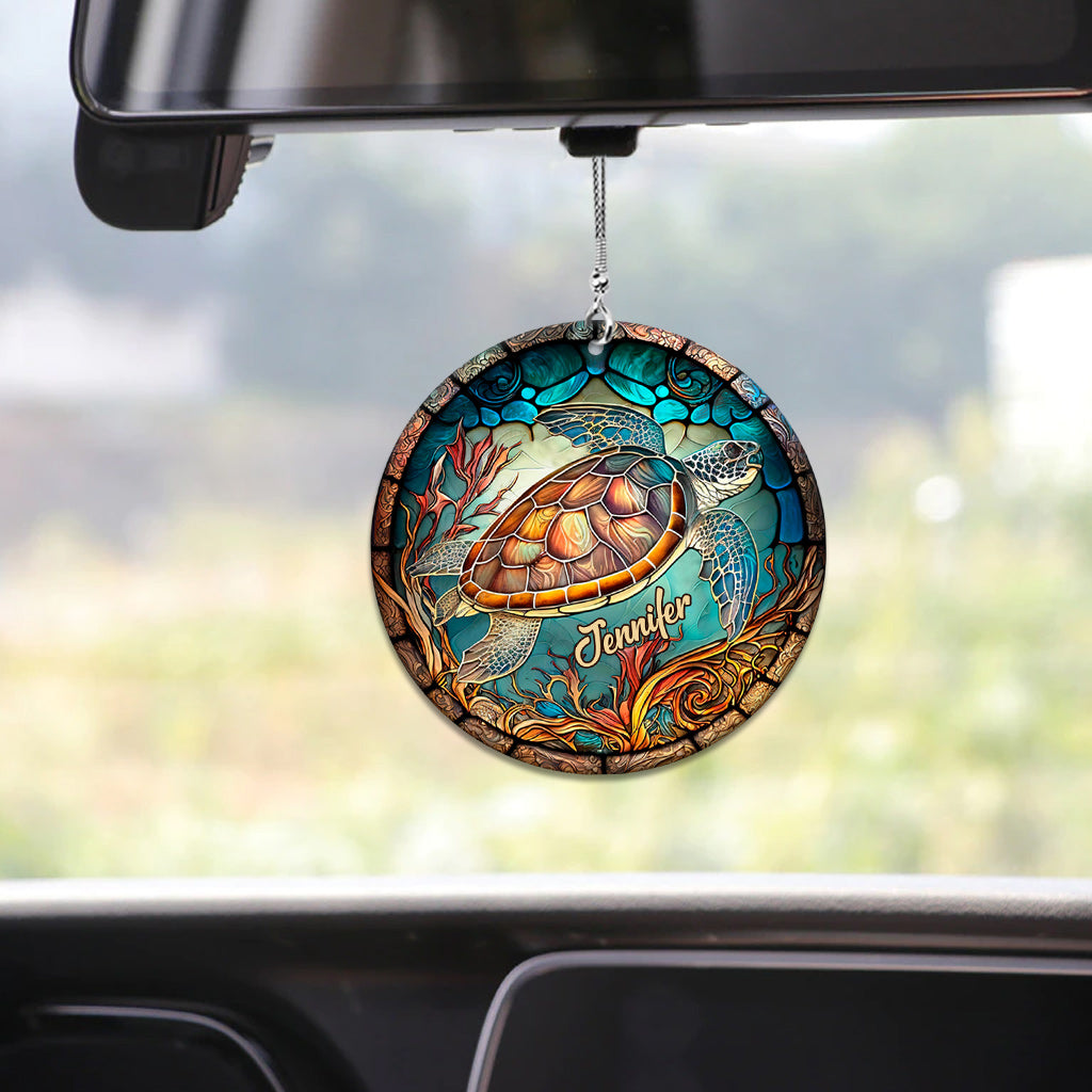 Love Turtles - Personalized Turtle Car Ornament
