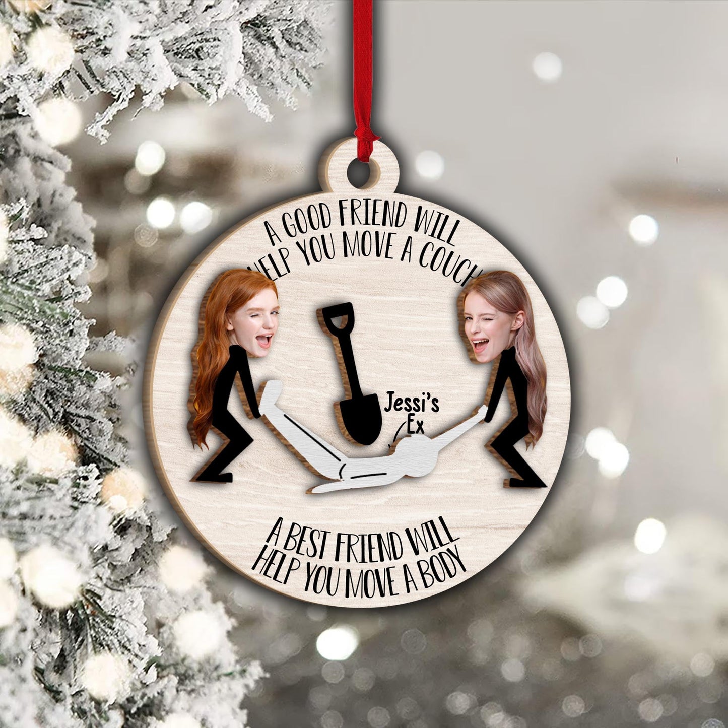 Move The Body - Personalized Bestie 2 Layered Piece Ornament