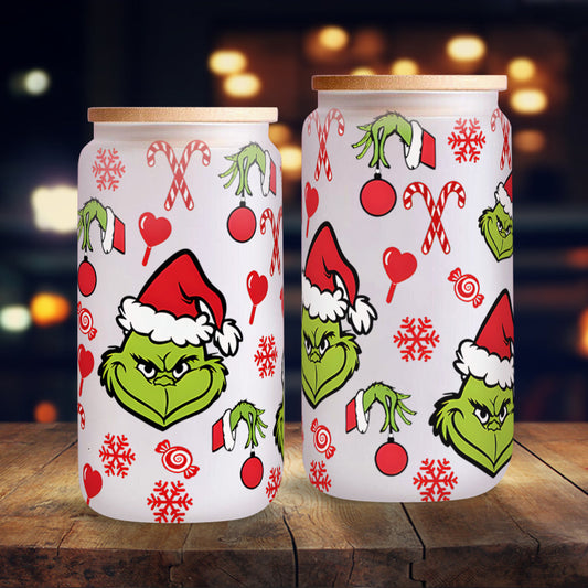 Merry Christmas - Stole Christmas Can Glass