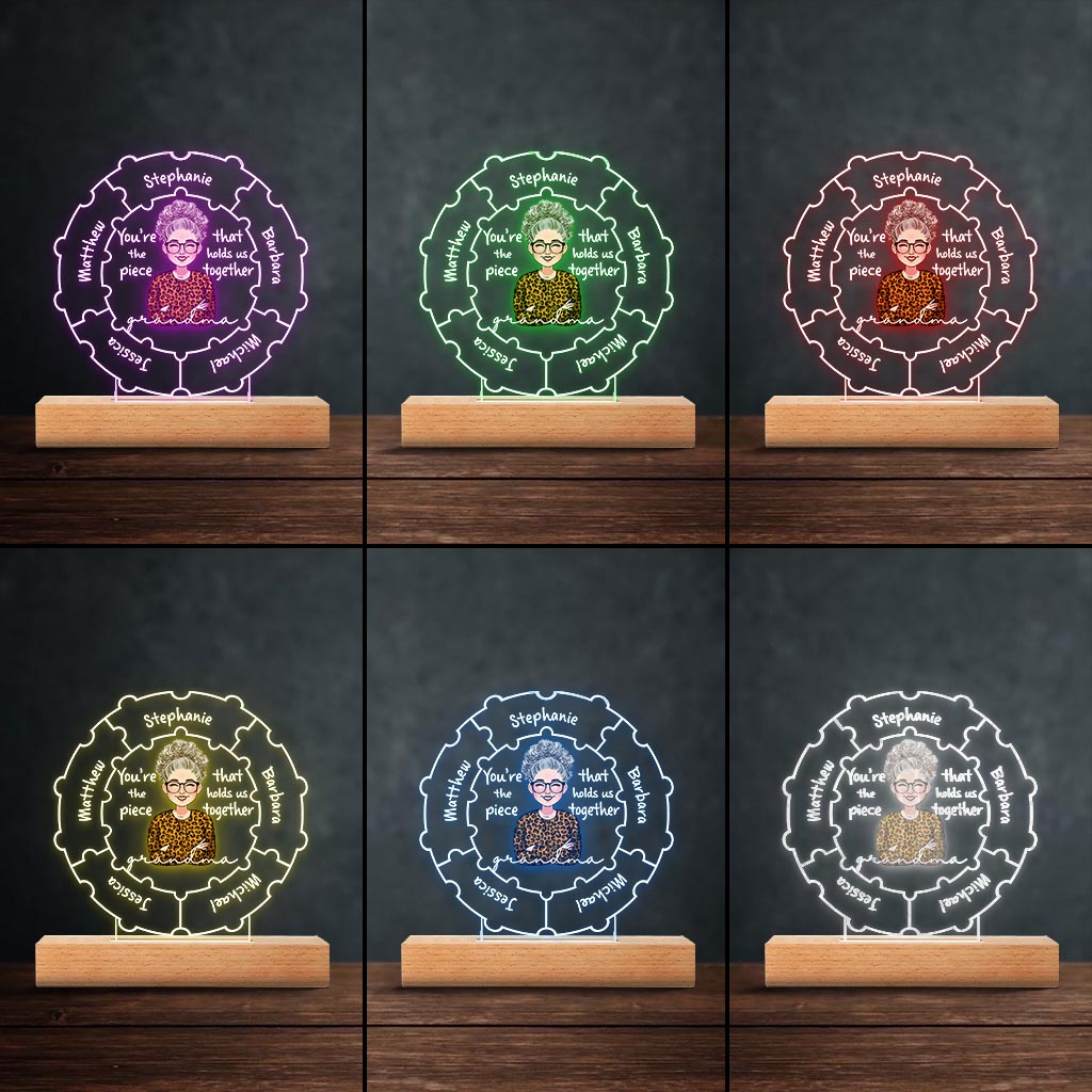 Qualités de maman - Cadeau pour maman, grand-mère, épouse - Plaque lumineuse personnalisée