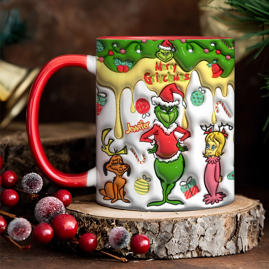 Joyeux Grinchmas - Mug personnalisé avec étole de Noël