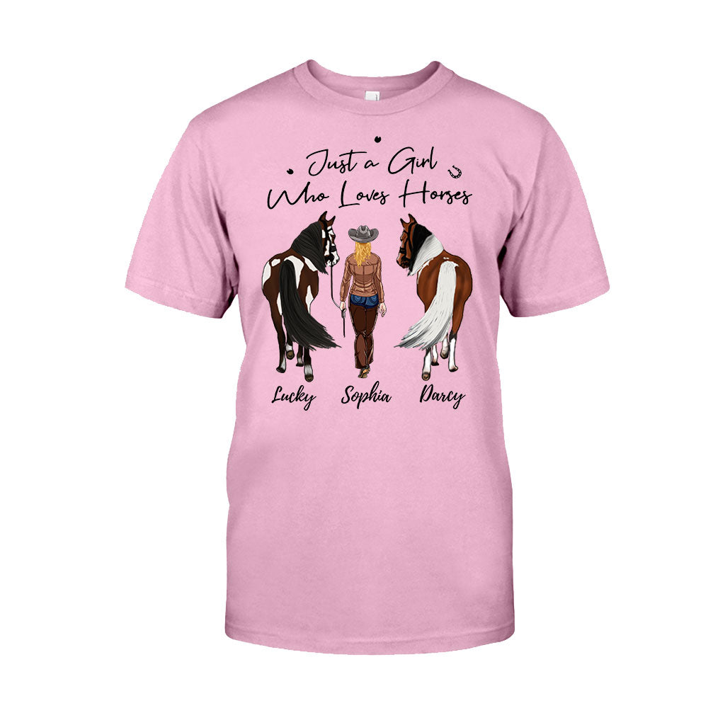 Just A Girl Who Loves Horses - Personalized Horse T-shirt & Hoodie