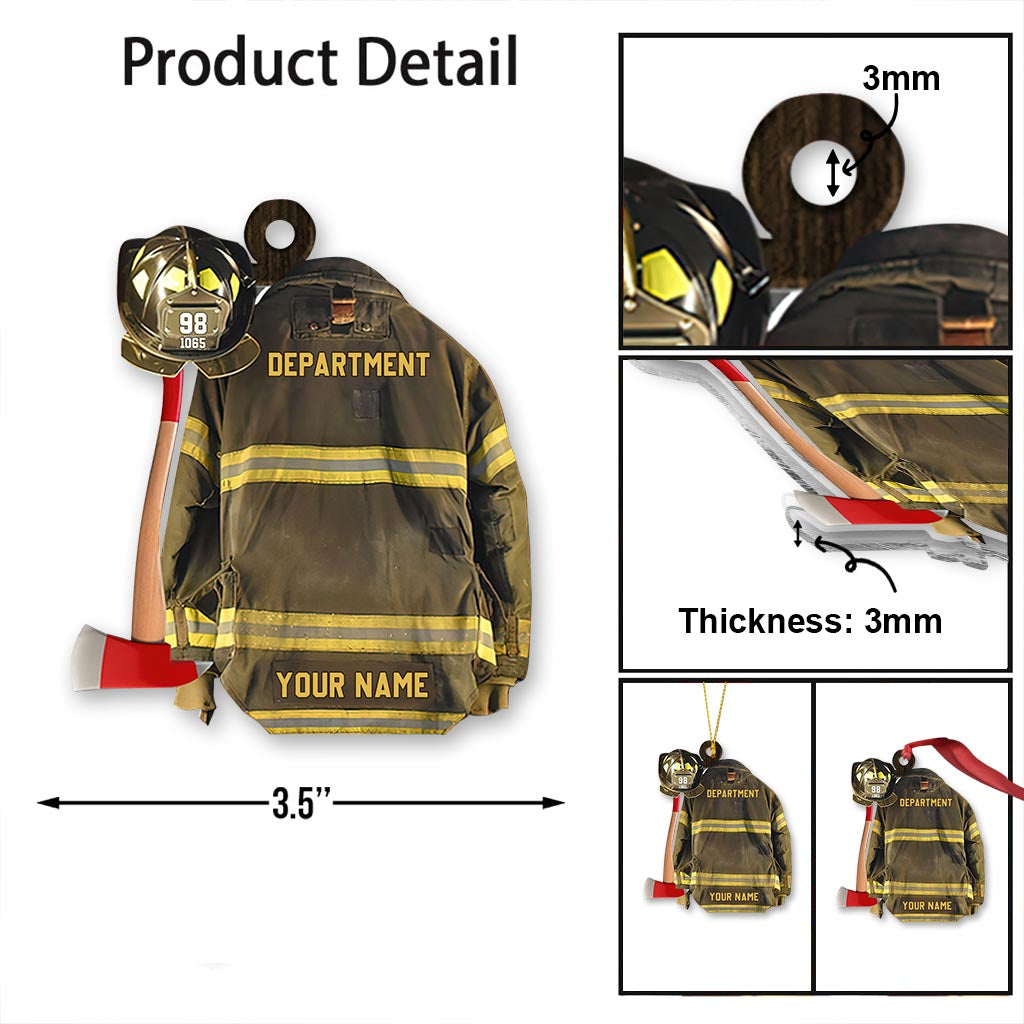 Armure de pompier - Ornement de pompier personnalisé
