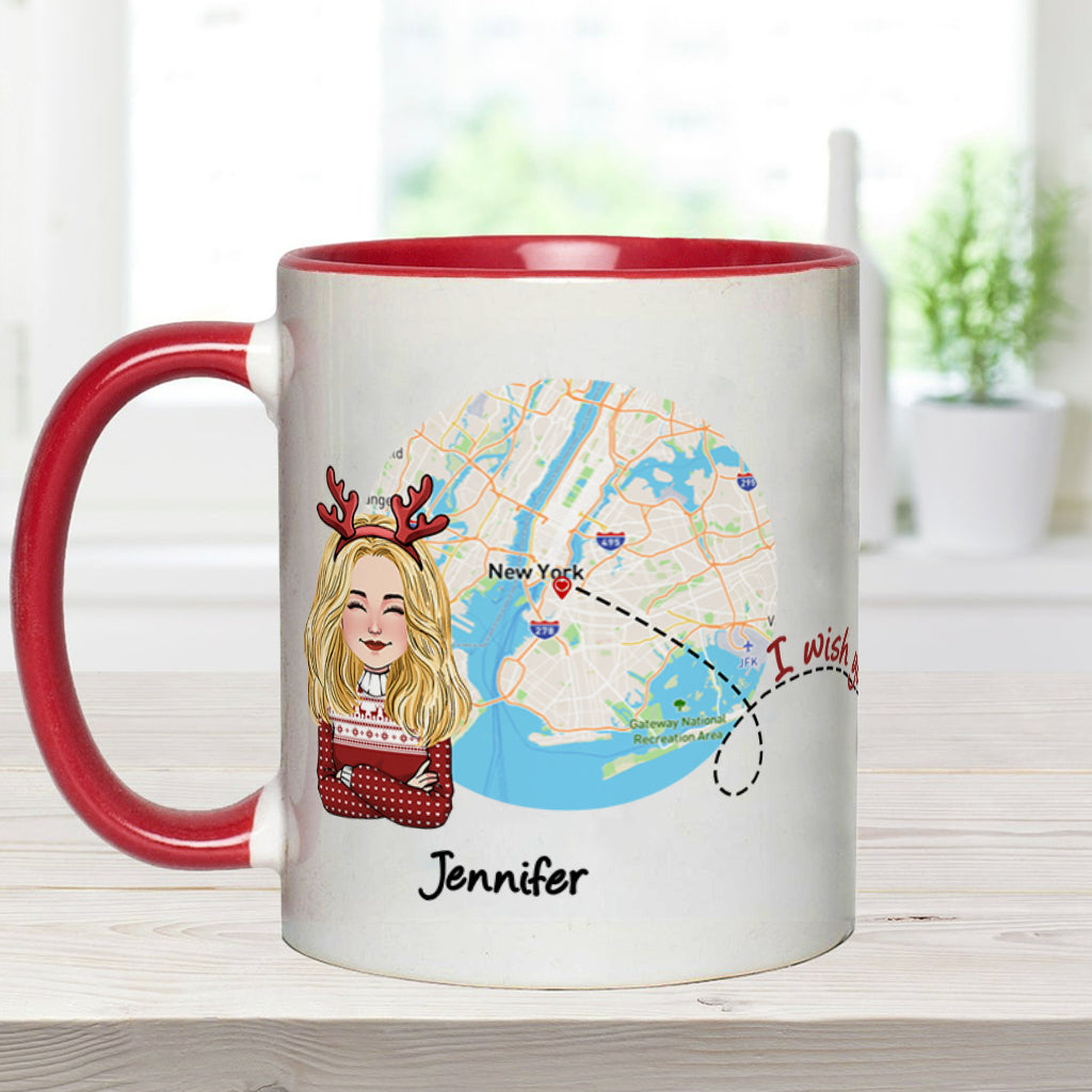 Mug personnalisé « J'aimerais que tu sois ma voisine » -