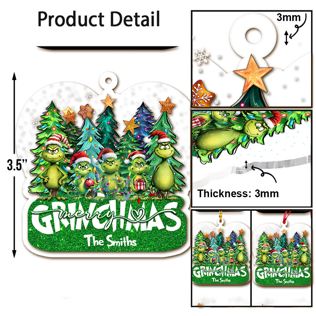 Merry Grinchmas - Personalized Stole Christmas Ornament
