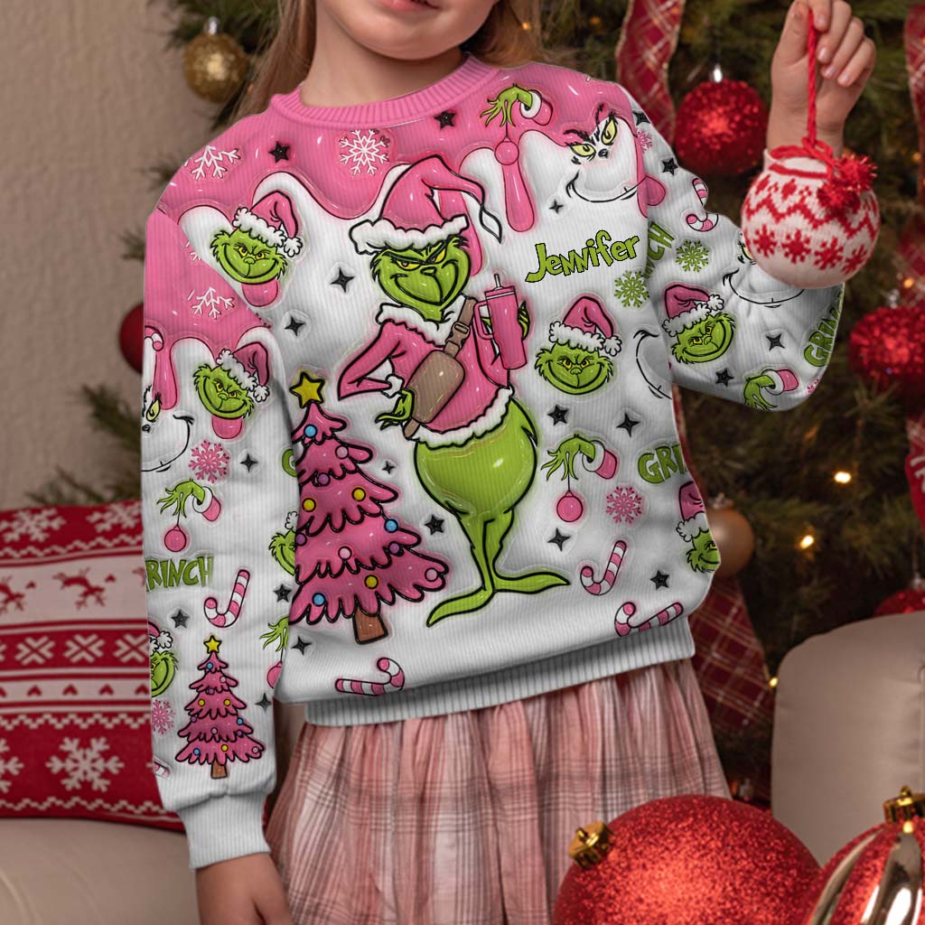 Grinch On The Inside - Personalized Stole Christmas Ugly Sweater