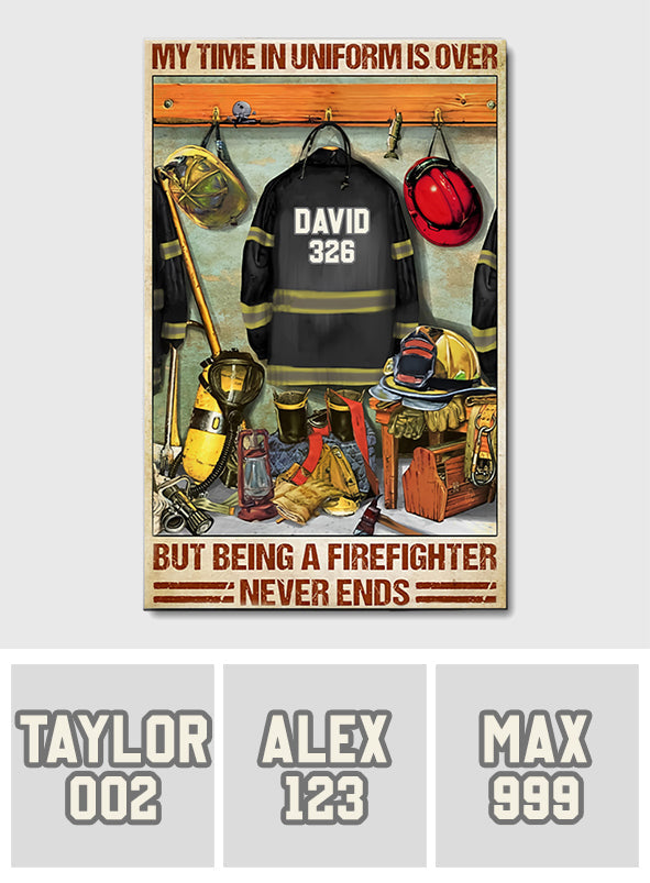 Être pompier, c'est pour la vie - Toile et affiche personnalisées pour pompiers