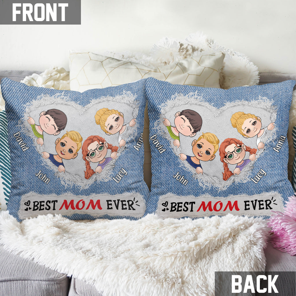 Meilleure maman du monde - Coussin décoratif personnalisé pour maman