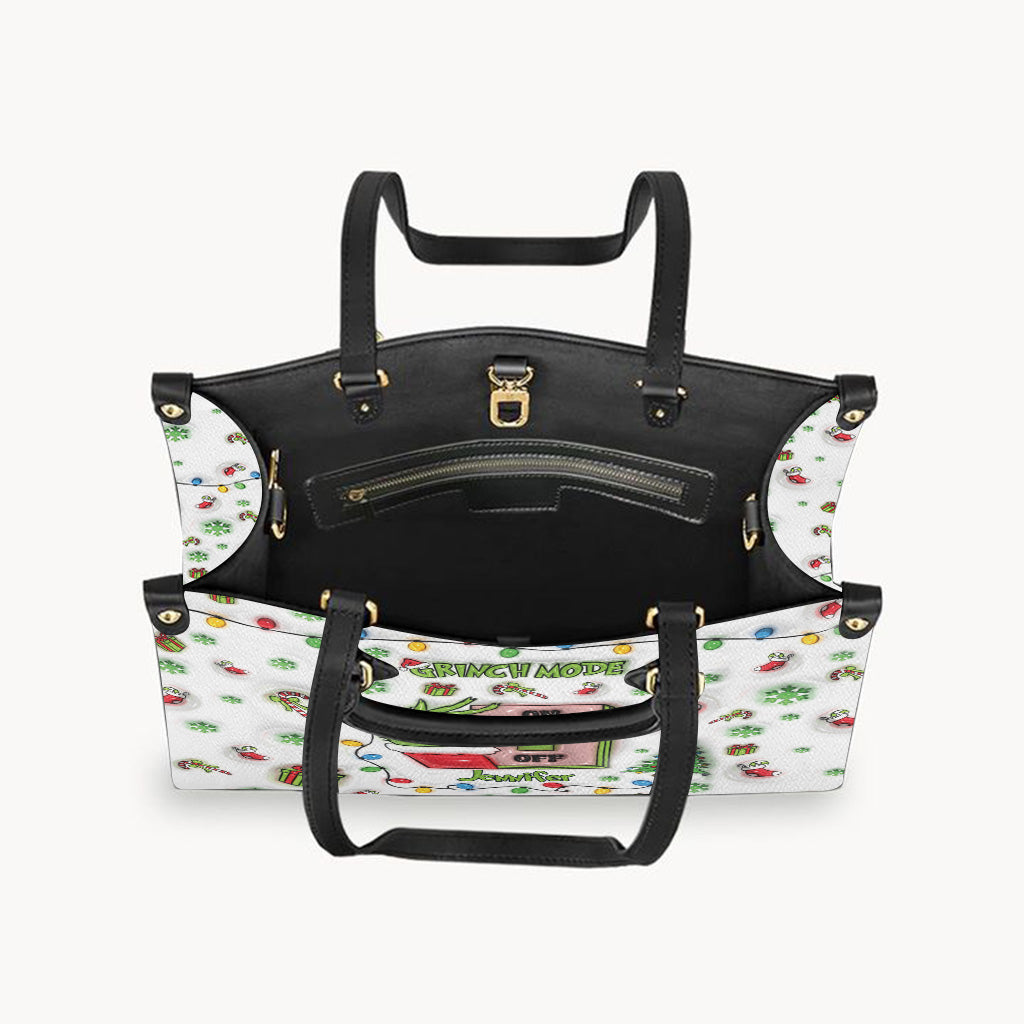 Mode Noël activé - Étole de Noël personnalisée - Sac à main en cuir