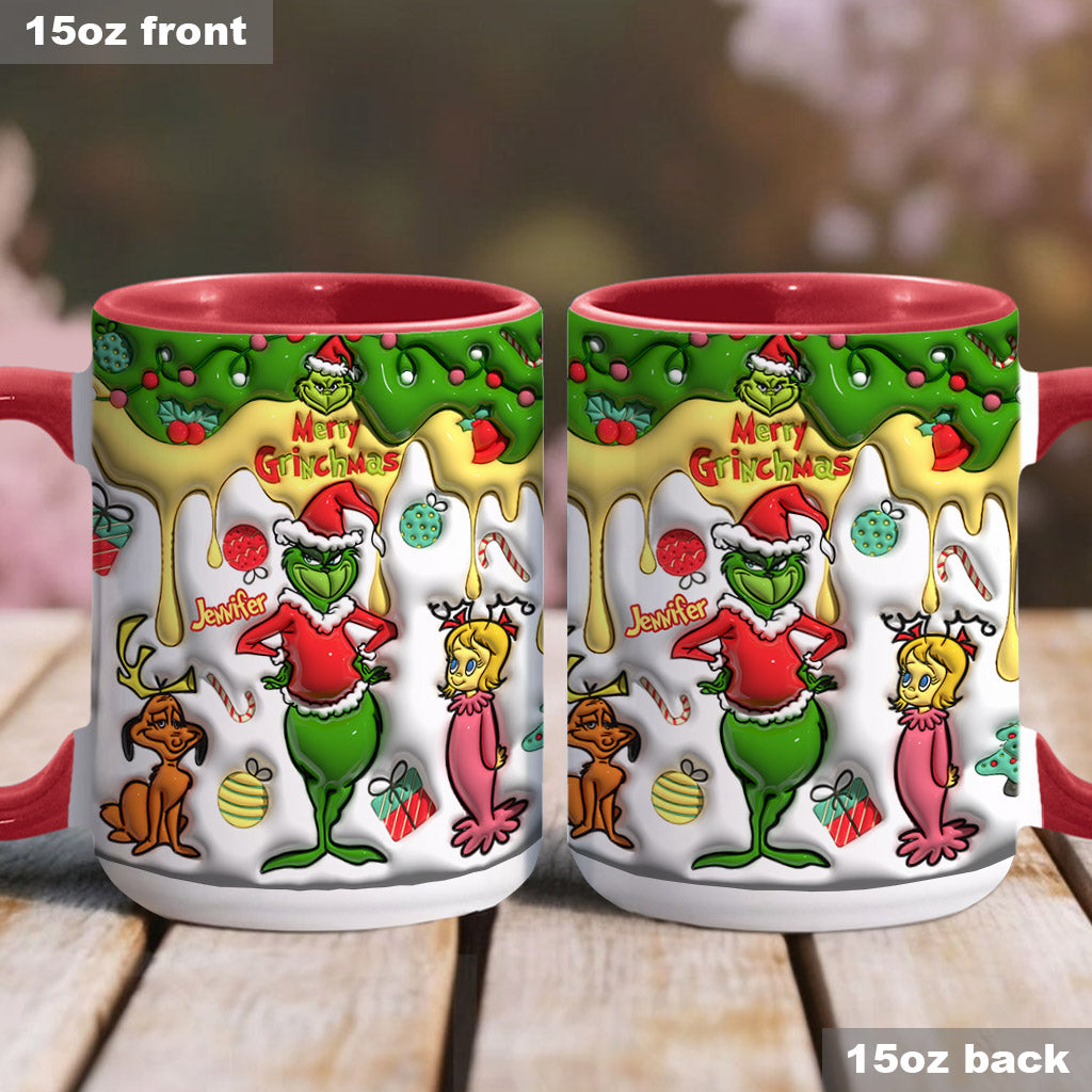 Joyeux Grinchmas - Mug personnalisé avec étole de Noël