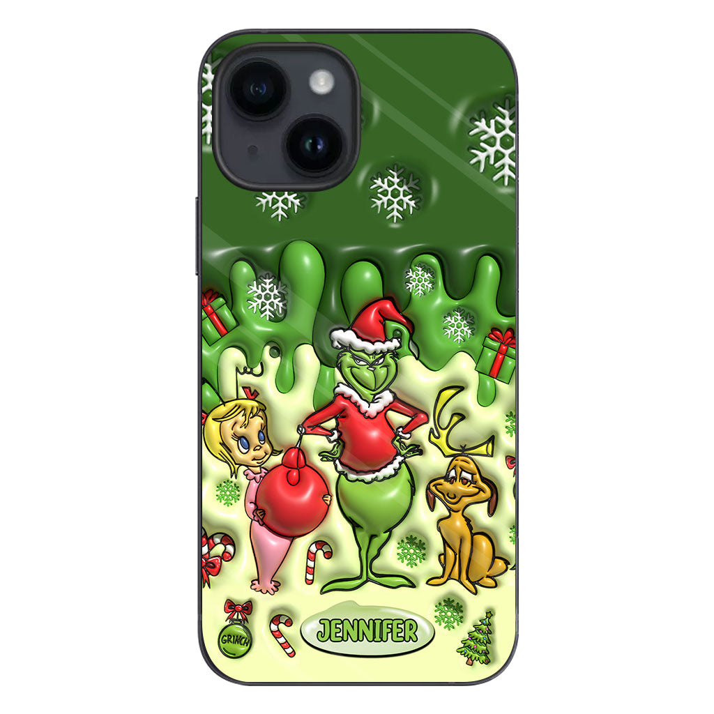 Merry Grinchmas - Personalized Stole Christmas Phone Case