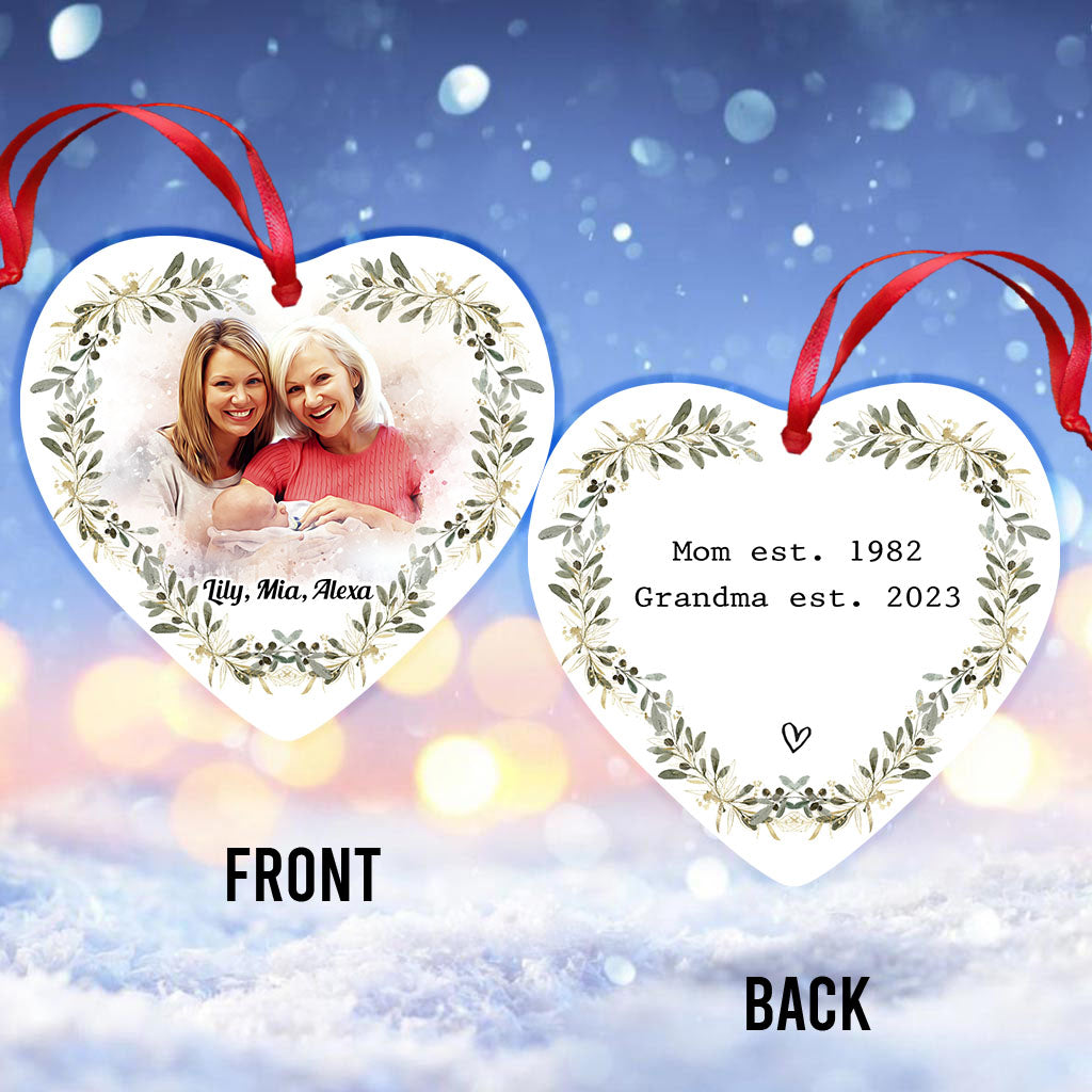New Grandma - Gift for grandma - Personalized Ornament
