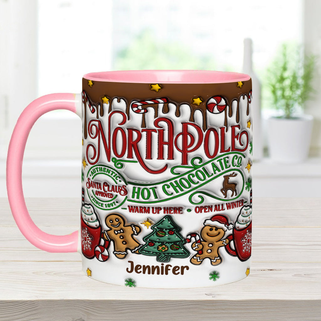 Chocolat chaud Northpole - Mug personnalisé avec décoration de Noël
