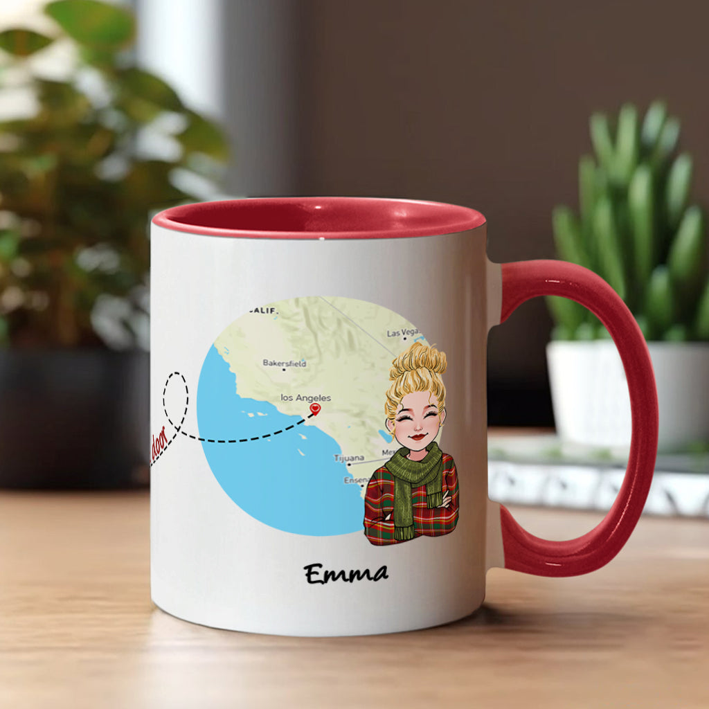 Mug personnalisé « J'aimerais que tu sois ma voisine » -
