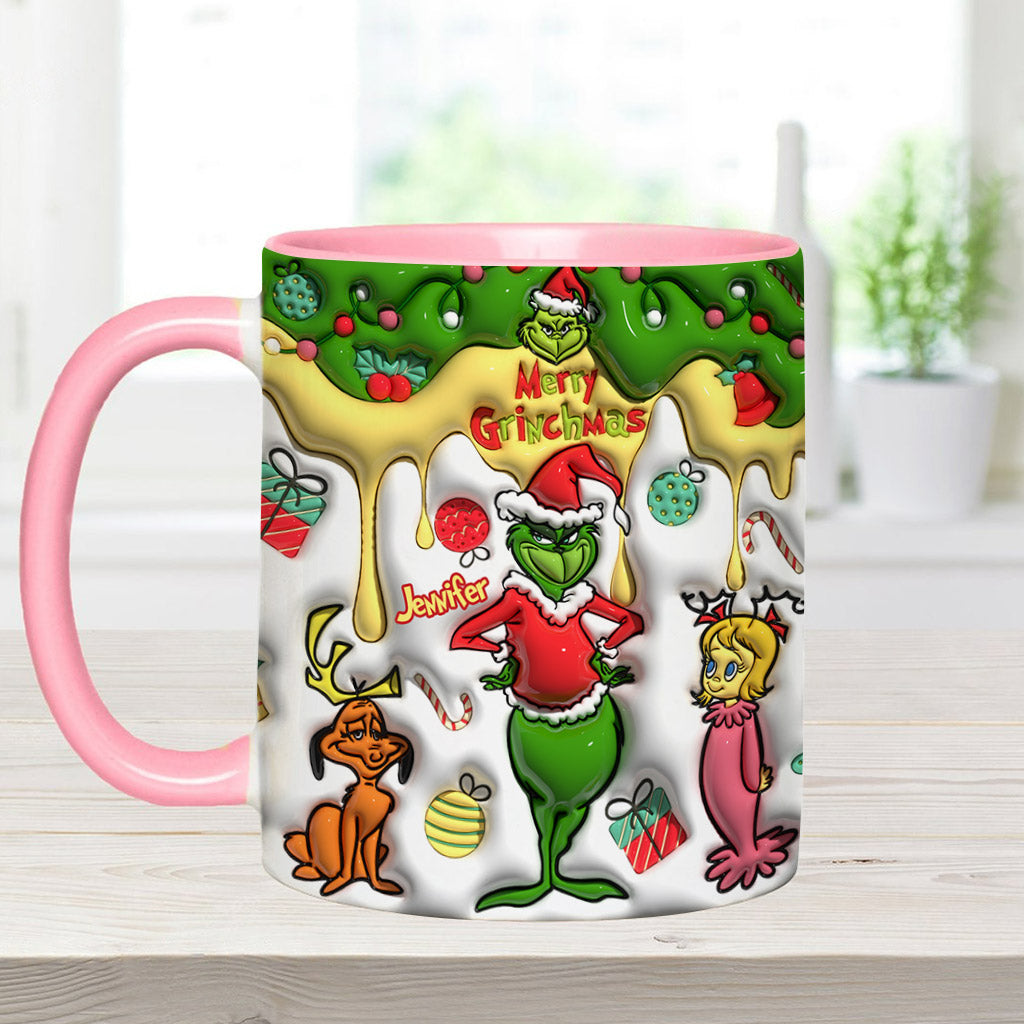 Joyeux Grinchmas - Mug personnalisé avec étole de Noël