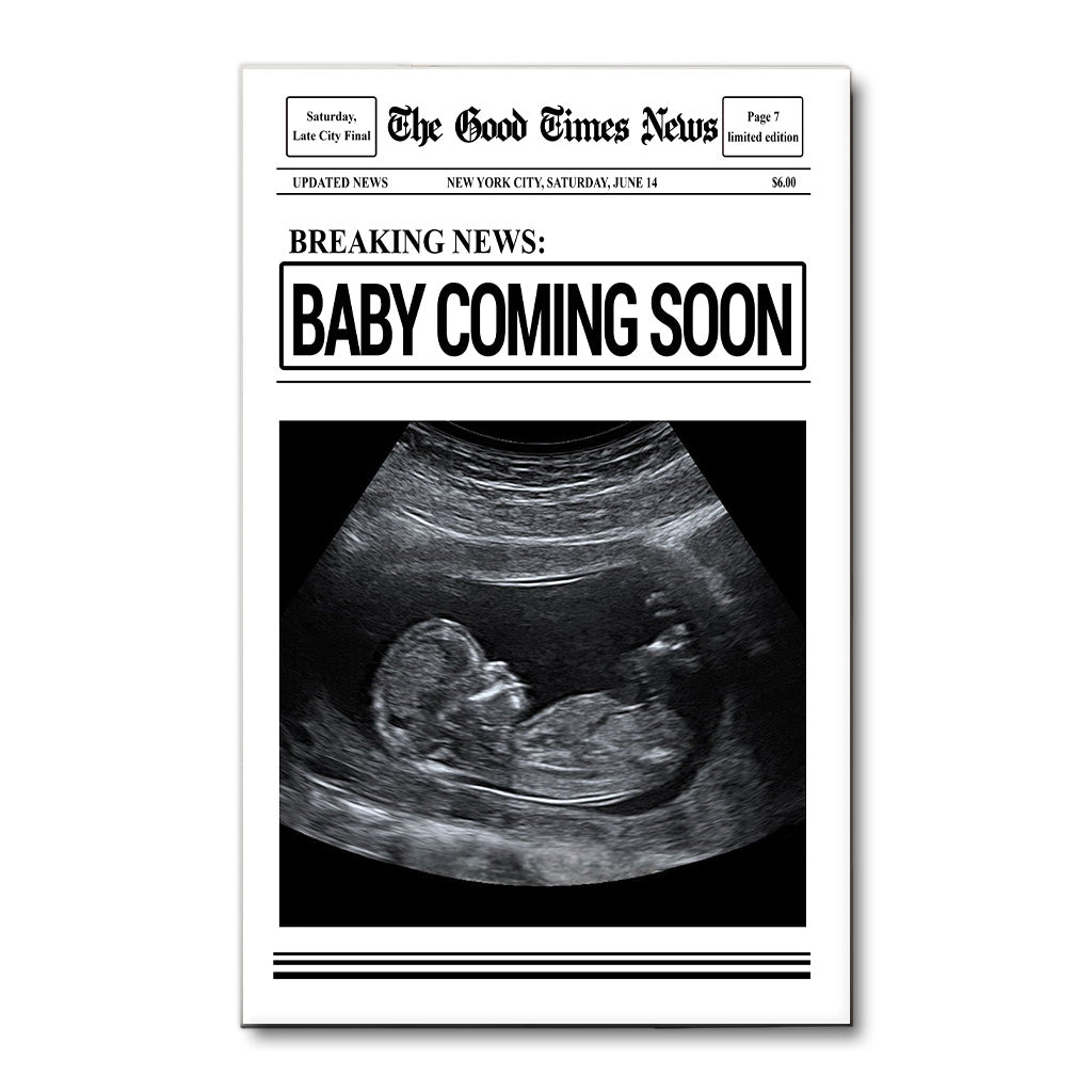 Bébé arrive bientôt - Toile et affiche personnalisées pour maman