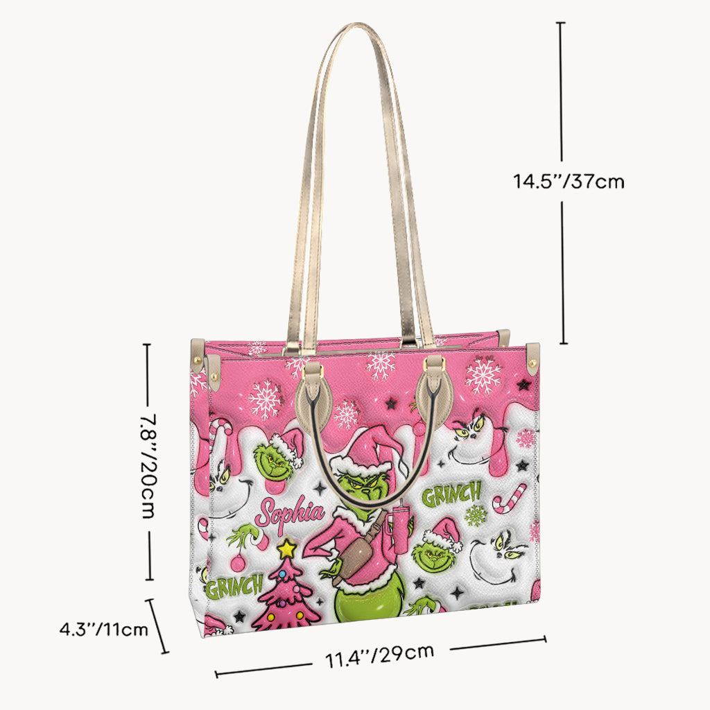 Sac à main en cuir personnalisé avec n'importe quel nom