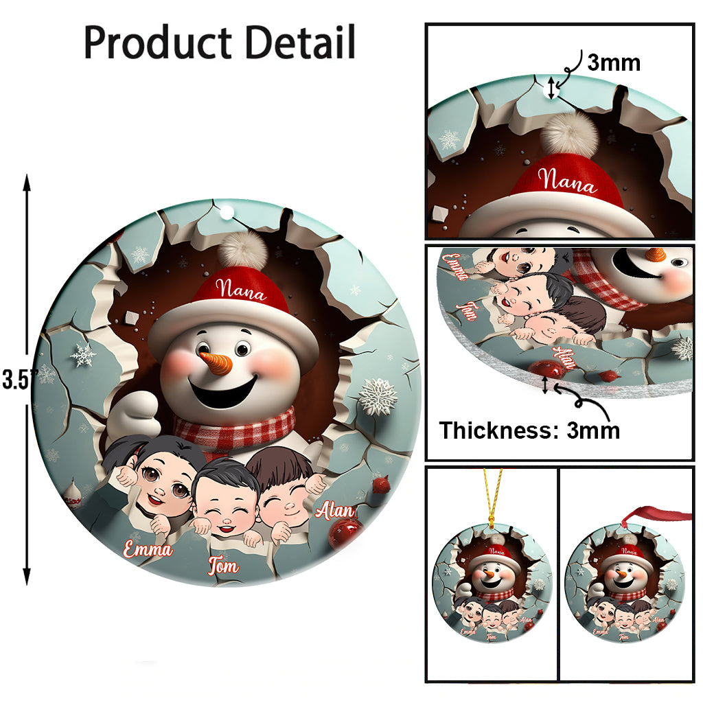 Snowman Grandma/ Nana/ Mimi/ Gigi... - Personalized Grandma Ornament