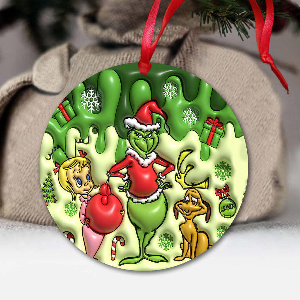 Merry Grinchmas - Personalized Stole Christmas Ornament