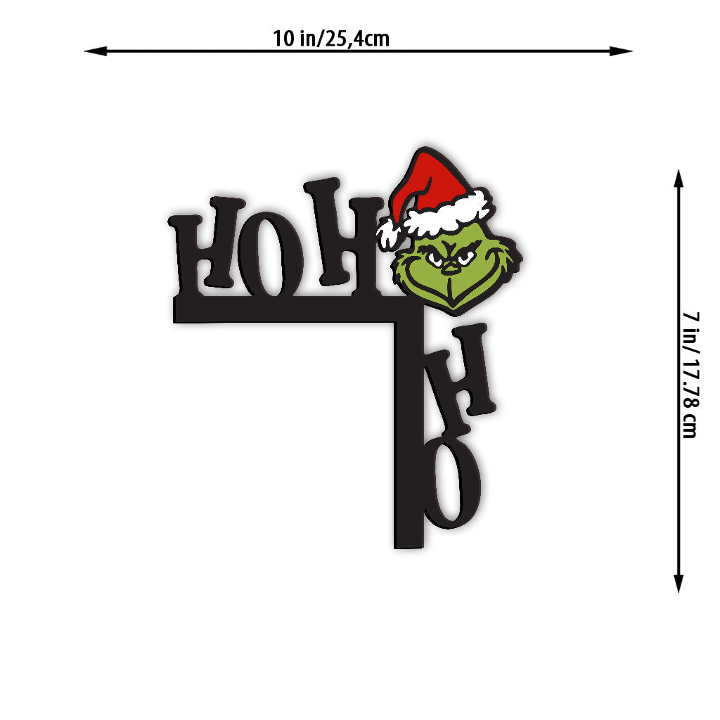Ho Ho Ho - Décoration de porte personnalisée en forme d'étole de Noël