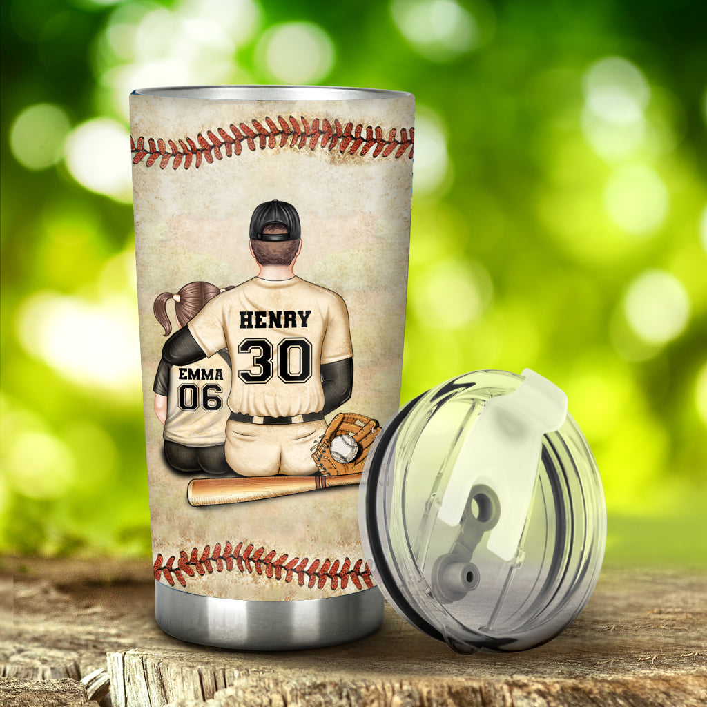 Je veux que tu y croies profondément - Cadeau de baseball pour fils, fille, petite-fille, petit-fils - Gobelet personnalisé