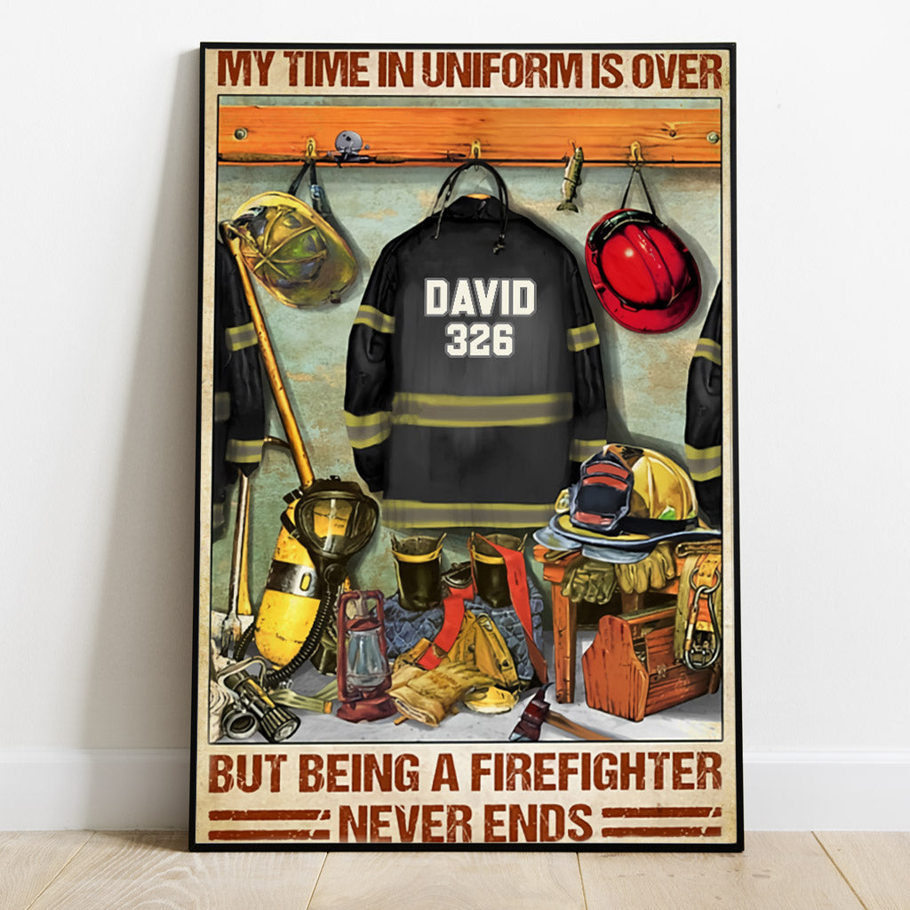 Être pompier, c'est pour la vie - Toile et affiche personnalisées pour pompiers