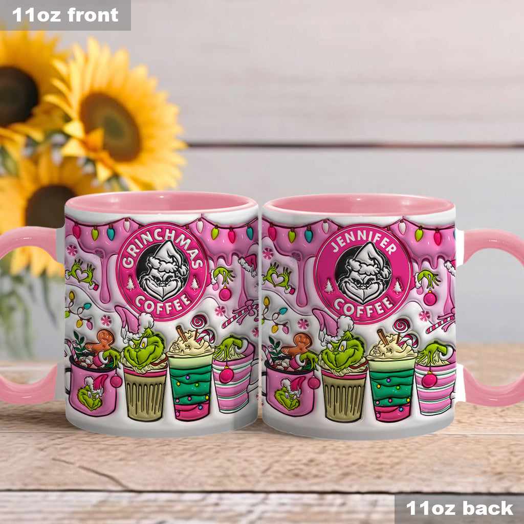 Mug Grinchmas Coffee - Mug personnalisé avec étole de Noël