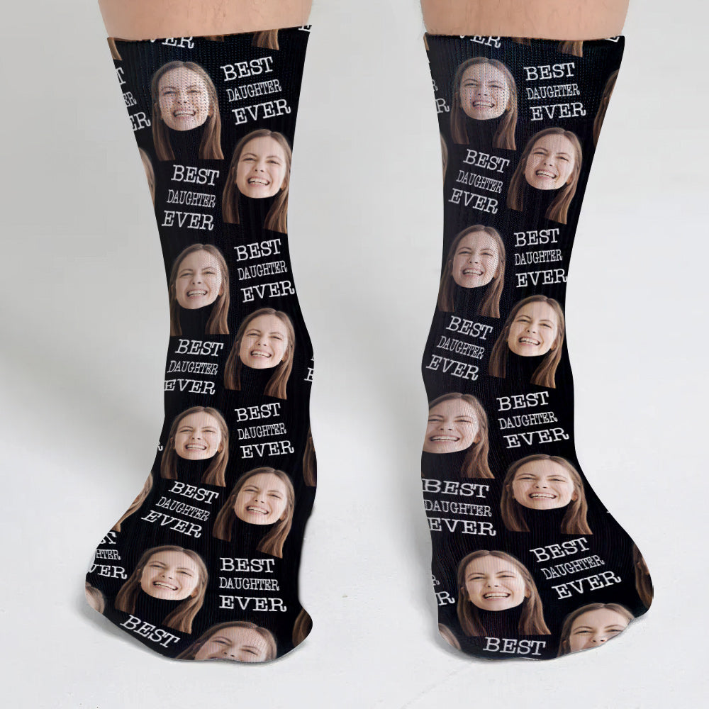Chaussettes personnalisées pour fille - Visage personnalisé
