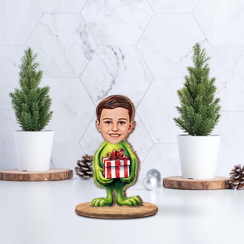 Merry Grinchmas - Personalized Stole Christmas Freestanding Wood Plaque