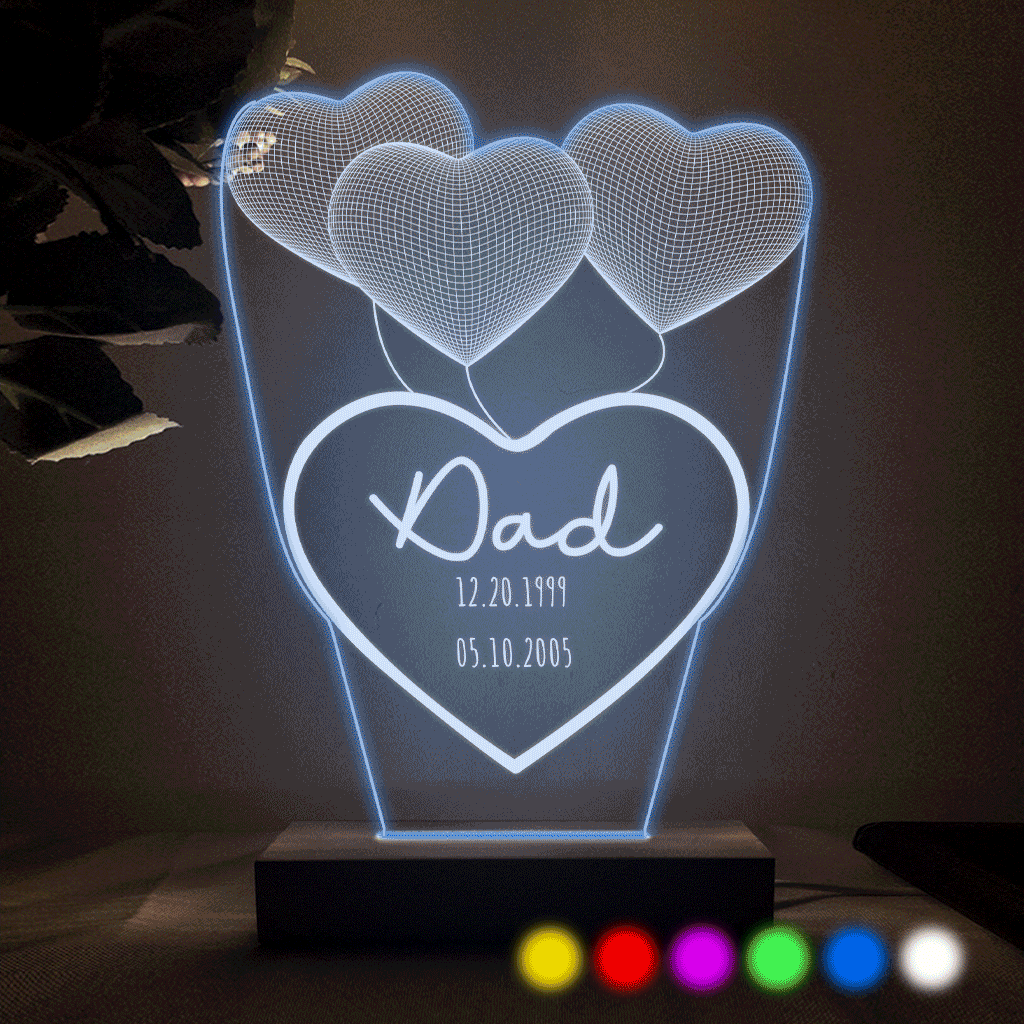 Je t'aime maman - Cadeau pour maman, grand-mère, grand-père, mari, femme, papa - Plaque lumineuse personnalisée