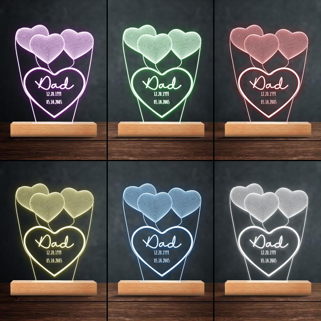Je t'aime maman - Cadeau pour maman, grand-mère, grand-père, mari, femme, papa - Plaque lumineuse personnalisée