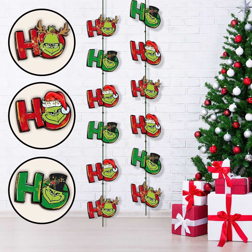 Ho Ho Ho Green Mischief - Guirlande de Noël volée de 6 pièces