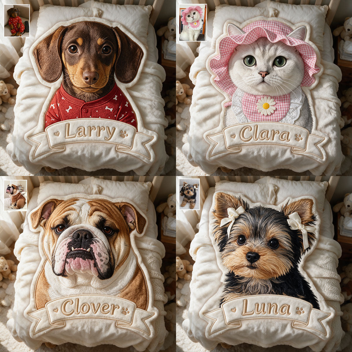 Love My Pet - Personalized Golden Retriever Shaped Fleece Blanket