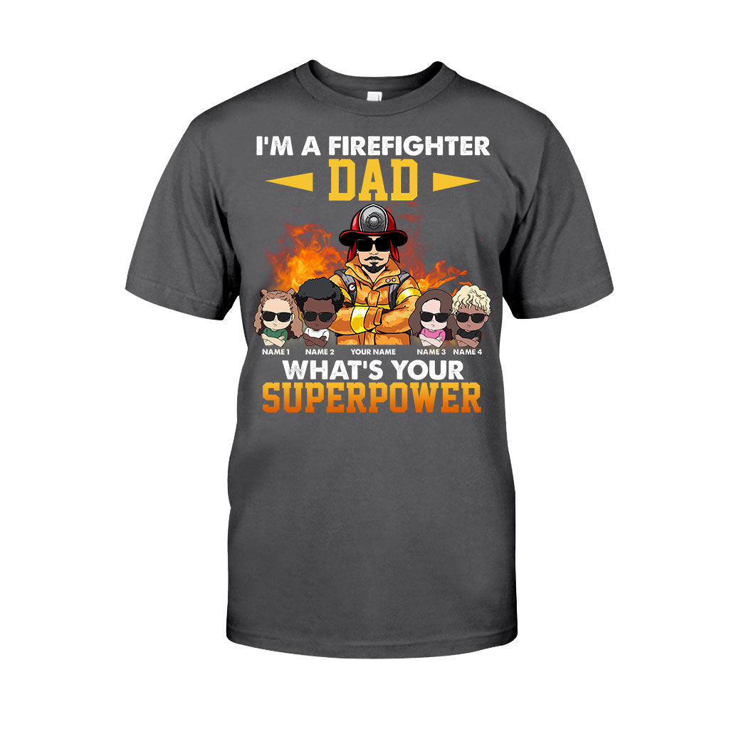 Je suis un papa pompier, et vous, quel est votre superpouvoir ? - T-shirt et sweat à capuche personnalisés pour la fête des pères