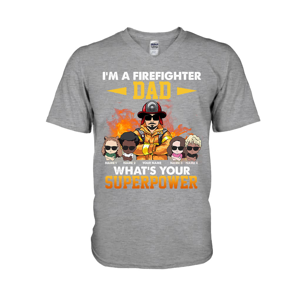 Je suis un papa pompier, et vous, quel est votre superpouvoir ? - T-shirt et sweat à capuche personnalisés pour la fête des pères