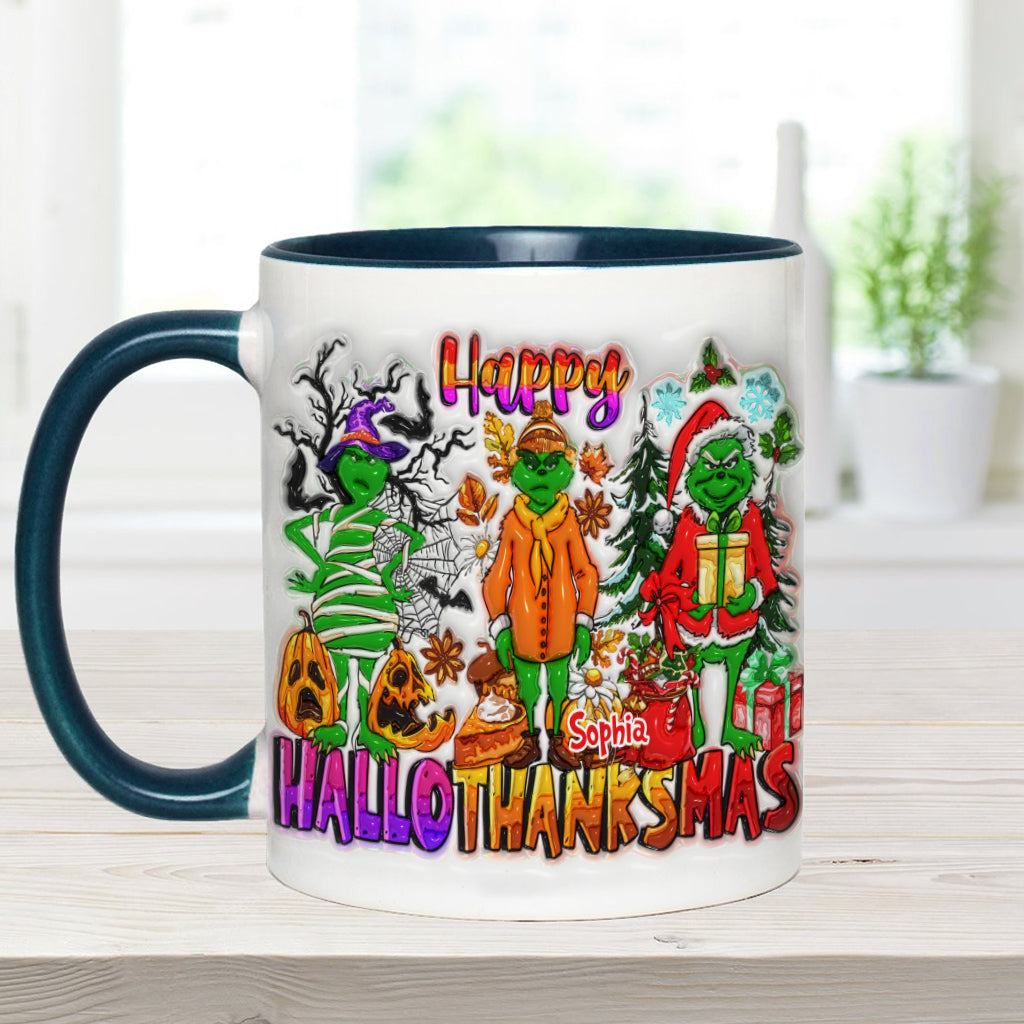 Joyeux Hallothanksmas - Mug personnalisé avec étole de Noël