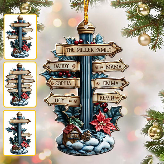 The Joy Of Christmas Is Family - Personalized Family Custom Shaped Ornament