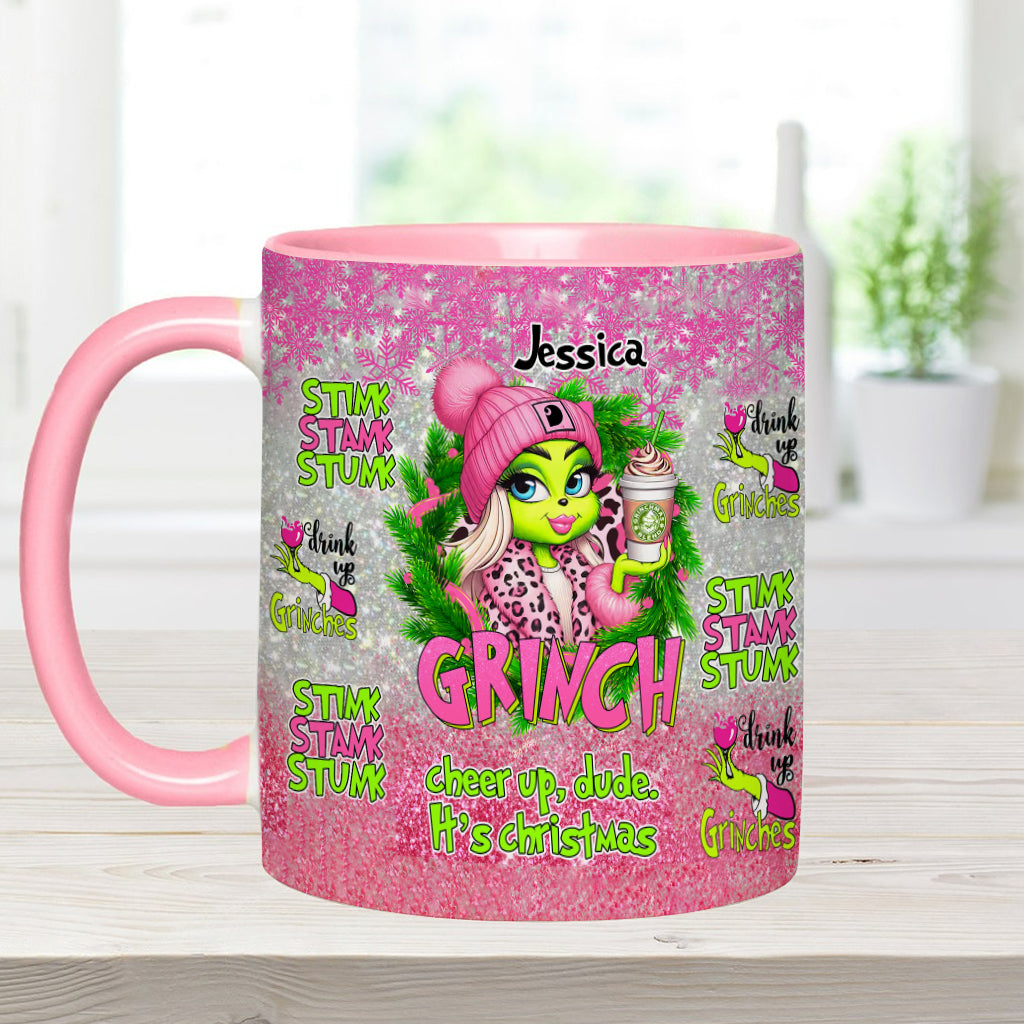 Joyeux Grinchmas - Mug personnalisé avec étole de Noël