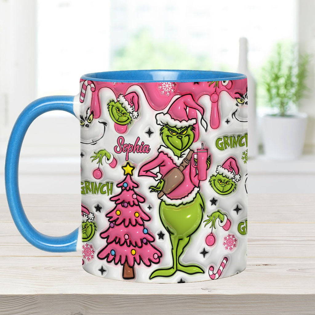 Joyeux Grinchmas - Mug personnalisé avec étole de Noël