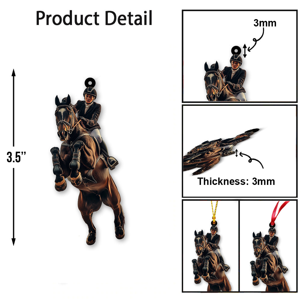 Ornement photo personnalisé - Ornement cheval personnalisé en forme de cheval