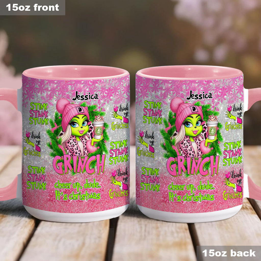 Joyeux Grinchmas - Mug personnalisé avec étole de Noël