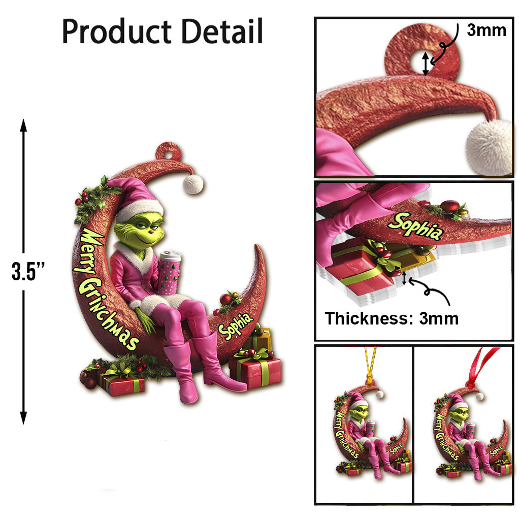 Naughty Naughty Lady - Personalized Stole Christmas Ornament