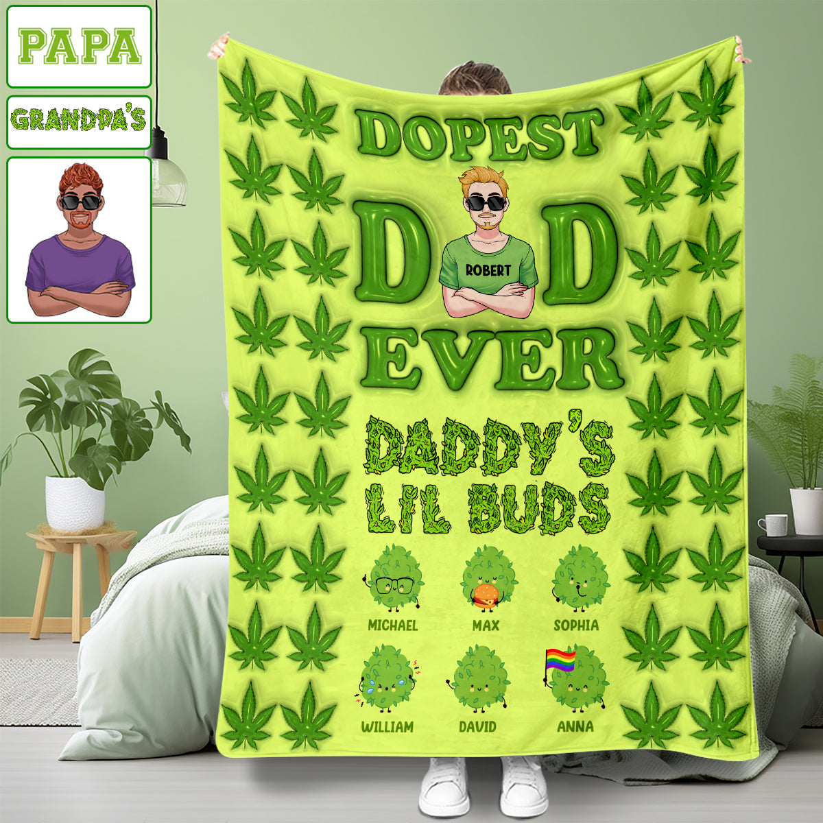 Le papa le plus cool du monde - Couverture personnalisée pour papa