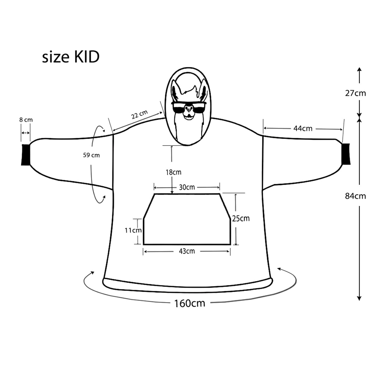 Attendez, quoi ? J'ai du caractère ! - Sweat à capuche personnalisé avec étole de Noël